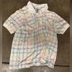 Mens Jason Maxwell Multicolor Plaid Polo Shirt size medium